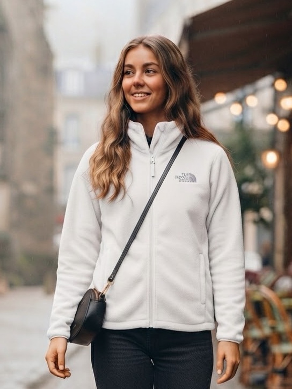 The North Face Osito Fleece Jacket Women's White Full-Zip